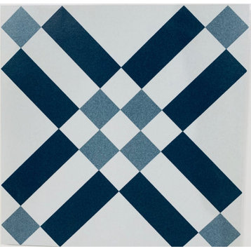 Valencia 12in.x 12in. Ceramic Tile for Wall in Blue/ White (8.7 sq. ft./case)
