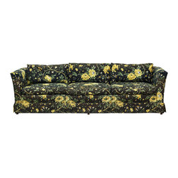 Black Floral Baker Sofa - Sofas