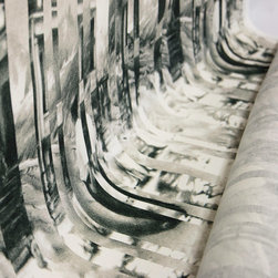 'Between Certainty and Oblivion' linen by Joel Weaver for The Monkey Puzzle Tree - Curtain Fabric