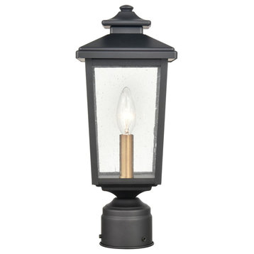 Millennium Eldrick 1-Light Outdoor Post Lantern 4631-PBK, Powder Coat Black