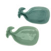 Blue and Green Ceramic Whale Shaped Decorative Dish Set
