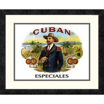"Cuban Especiales Cigars" Framed Digital Print by Cigar Art, 22"x18"