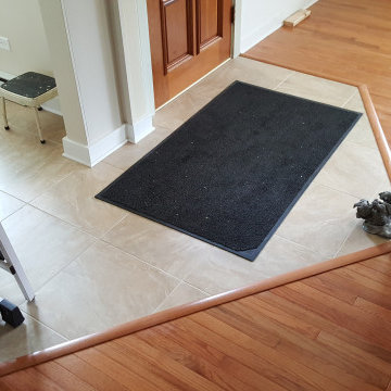 New tile and hardwood