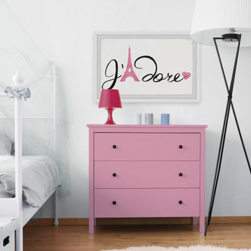 "J'adore IV" Framed Painting Print
