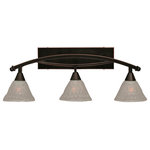 Toltec Lighting - Toltec Lighting 173-BC-451 Bow - Three Light Bath Bar - Shade Included.IS THIS A CHAIN HUNG FIXTURE?: NoWarranty: 1 YearAssembly Required: YesBackplate Length: 16.00* Number of Bulbs: 3*Wattage: 100W* BulbType: Medium* Bulb Included: No