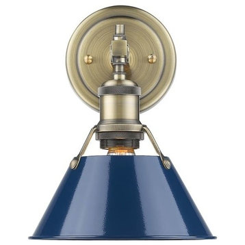 Golden Lighting 3306-BA1 AB Orwell 1 Light 10" Tall Bathroom - Aged Brass with