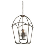 Minka Lavery - Minka Lavery 4774-281 Jupiter'S Canopy - Four Light Pendant - Jupitor's Canopy collection by Minka Lavery is uniquely shaped and universally appealing in two finishes of Polished Nickel or Harvard Court Bronze, these transitional pieces mix with both formal and casual living spaces. Harvard Court Bronze 17"W x 28 3/4"H 4 Light, 60W T8 Cand. Base (incl.).* Number of Bulbs: 4*Wattage: 60W* BulbType: T8 Candelabra Base* Bulb Included: No