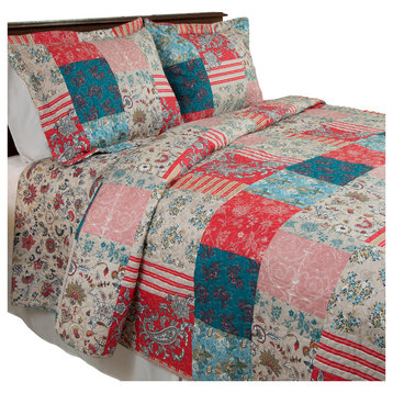 Mallory Quilt Set, King, 3-Pieces