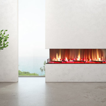 Left Corner Ventless Outdoor Fireplace
