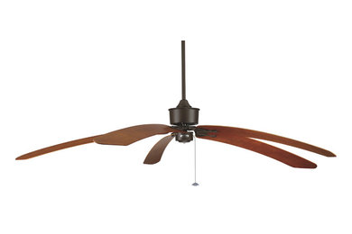 Large Islander ceiling fan with curved blades
