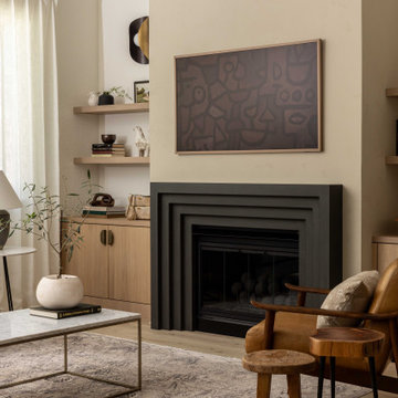 Custom Cast Stone Surround Fireplace