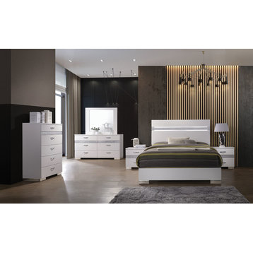 ACME Naima II Queen Panel Bed in White