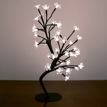 Beautiful LED Lit Blossom Tree Light With Timer, 17.75"