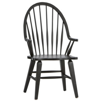 Windsor Back Arm Chair - Black 1 pcs