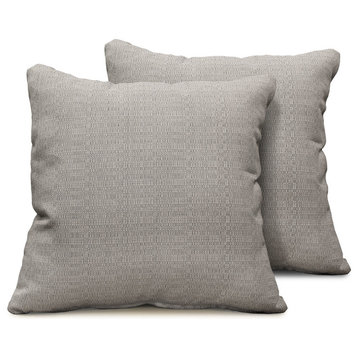 Square Outdoor Patio Pillows, Ash