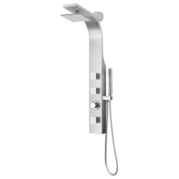 ANZZI Sans 40" Full Body Shower Panel System With Heavy Rain Shower, Nickel