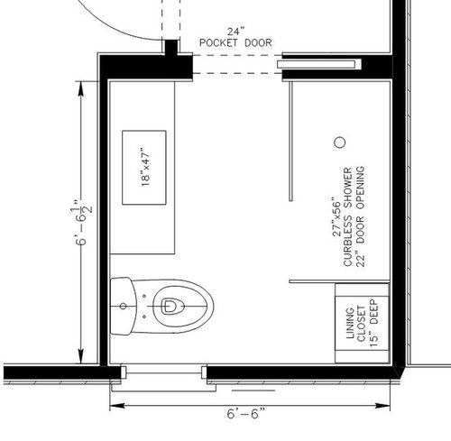 Help With Small Bathroom And Curbless Shower