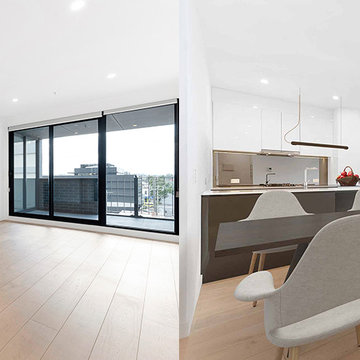Virtual Staging-Kitchen&Living Room