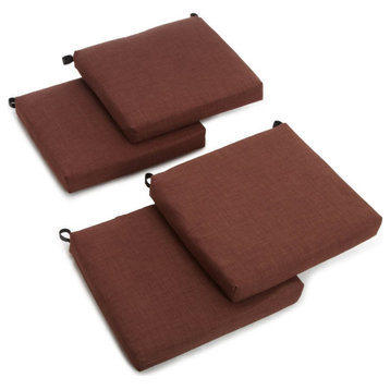 20"x19" Spun Polyester Chair Cushion, Set of 4, Cocoa