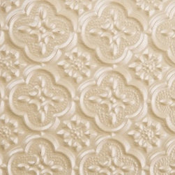 WC 20 Faux Tin - Backsplash Roll - (PVC) - 1 1/4 " Pattern - Cream Pearl - Wallpaper