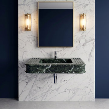Verde Levanto Marble Sinks | Deep Emerald Stone Collection