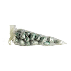 Shea's Wildflower - Medium Mica Robin Eggs In Display Bag, 24 Pieces - Holiday Accents And Figurines