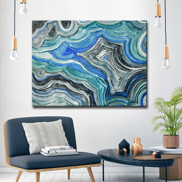 Ready2HangArt Blue Gem Living Room