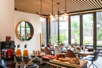Idée de décoration pour une salle à manger.