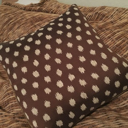 Chocolate with Ivory Dots - Decorative Pillows