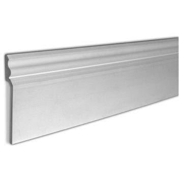 7-3/4" Unfinished PVC Baseboard Cover Moulding, 5-Pack