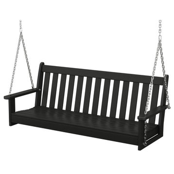 Polywood Vineyard 60" Swing, Black