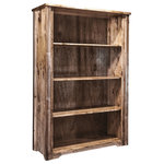Montana Woodworks - Homestead Collection Bookcase, Stain and Clear Lacquer Finish - This bookcase with adjustable shelves adds a new dimension of flexibility. Genuine, lodge-pole pine accents stand out in any home or office.