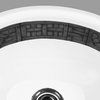 Hand Painted Sink AP-1505 "Shield" Burnished Platinum Donna Drop-In Sink.