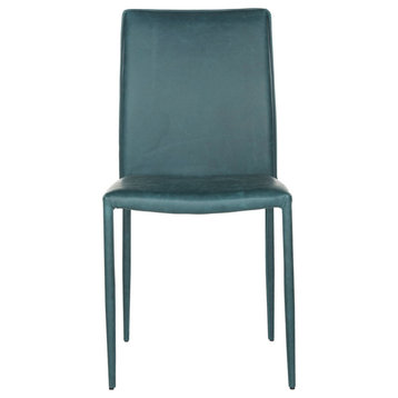 Chaka 19"H Dining Chair, Set of 2, Antique Teal