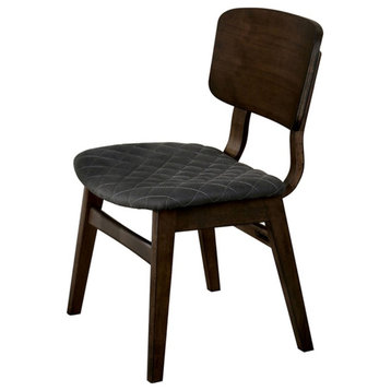 Furniture of America Jaykub Walnut Mid-century Wood Side Chair (Set of 2)