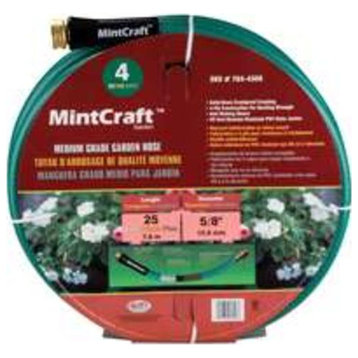 Mintcraft BL5820025HM Medium Duty Garden Hose, 5/8" ID X 25&#039; L, Green