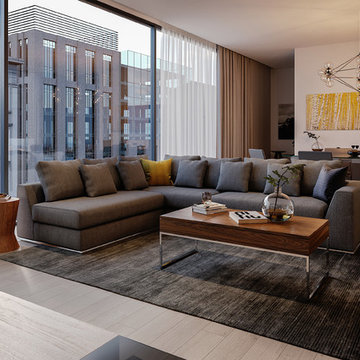 Giovani Fabric Sofa Gray