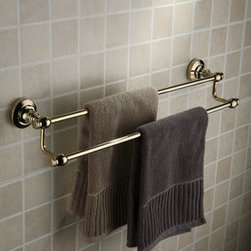 Antique Brass Ti-PVD Wall-mounted Double Towel Bar TGB1003 - Bathroom Accessories
