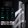 6-Stage Stainless Steel LED Shower Column With Massage Jets, Charcoal