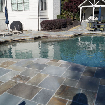 Outdoor Makeover and Swimming Pool Renovation Project- Milton, GA.