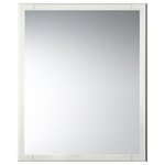 Fresca - Fresca Oxford 26" Antique White Framed Rectangular Mirror - This classic mirror is a reflection of your own good taste. With a simple yet elegant carved wood frame in an Antique White finish, this handsome wall mirror makes a stylish statement in a bathroom, entryway or bedroom. It would blend beautifully with any home decor theme. This rectangular mirror measures 26" in width and is also available with an Espresso or Antique White finish. To suit many decorating needs, the Fresca Oxford Mirror is available in varies sizes.