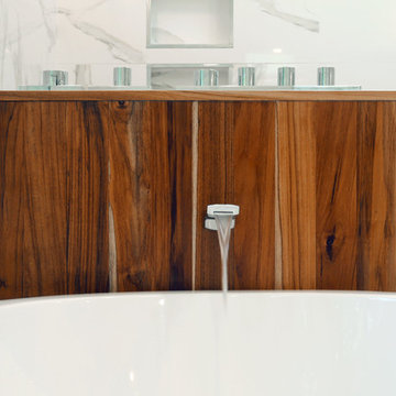 White and Wood Bathroom