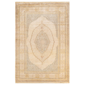 Lorin, One-of-a-Kind Hand-Knotted Area Rug, Ivory, 6'3"x9'2"