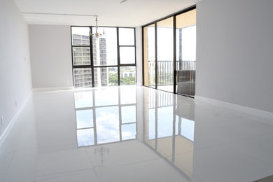 Inspiration for a contemporary living room remodel in Miami