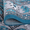Celestina Traditional Oriental Blue Rectangle Area Rug, 8' x 10'