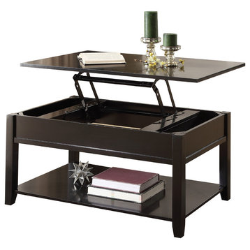Malachi Coffee Table With Lift Top, Black