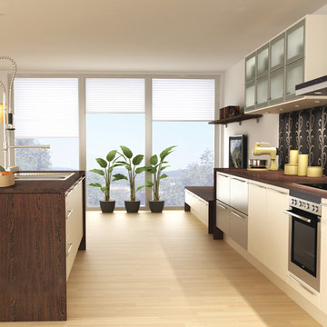 Aluminum Frame Glass Kitchen Cabinet Doors