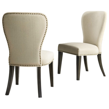 Savoy Upholstered Dining Chairs, Cream, Set of 2