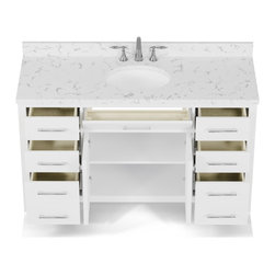 Caroline 60'' White Bathroom Vanity - Bathroom Vanities And Sink Consoles