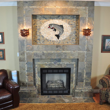 Fish Mural Fireplace